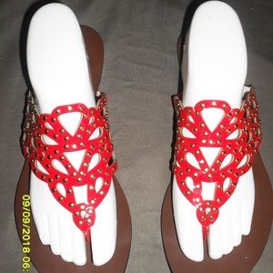 Vince Camuto Thong Sandals  Size 9.5  Red